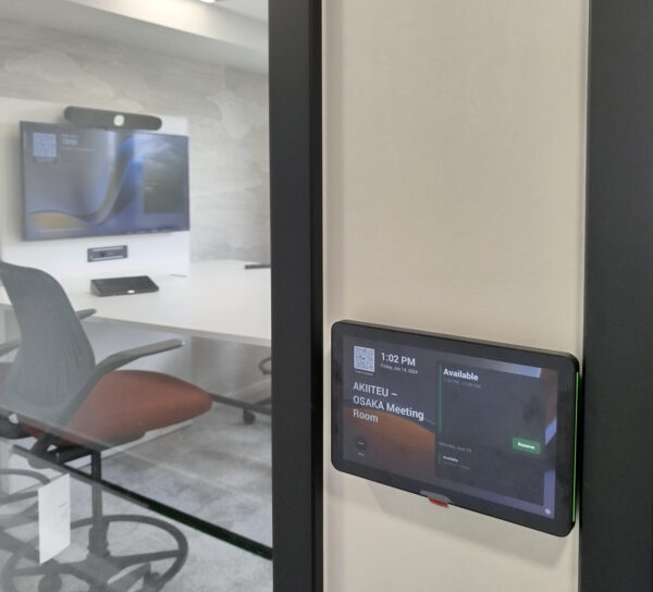 tablette tactile de réservation d'espace