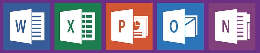 Mircosoft Word Excel Powerpoint Teams Outlook
